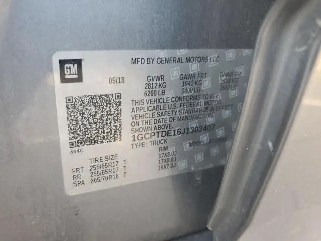 2018 CHEVROLET COLORADO Z71  