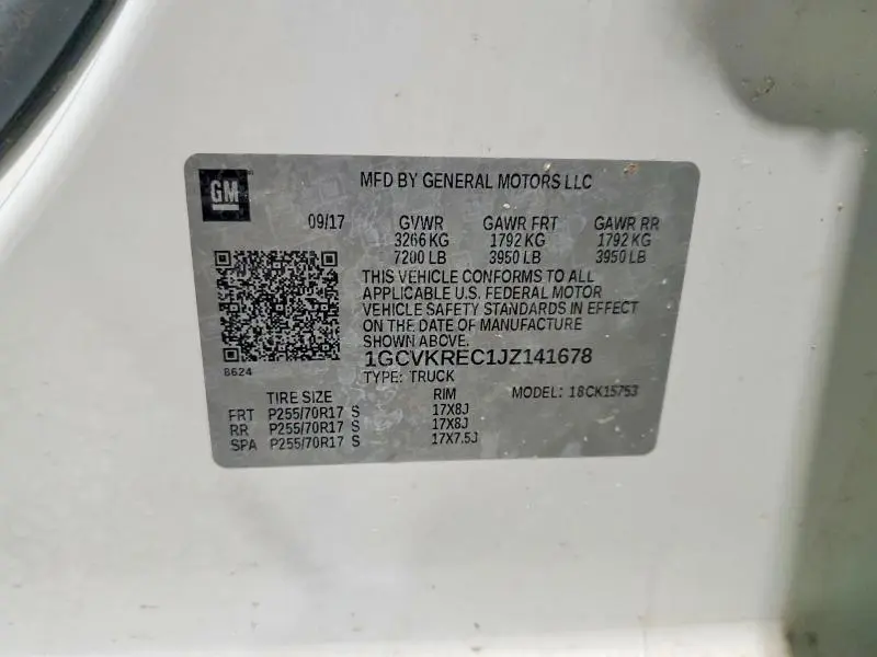 2018 CHEVROLET SILVERADO K1500 LT  