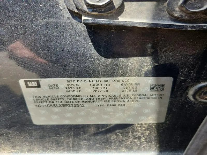 2014 CHEVROLET MALIBU 1LT  