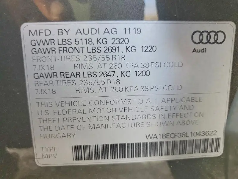 2020 AUDI Q3 PREMIUM PLUS  