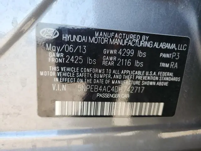 2013 HYUNDAI SONATA GLS  