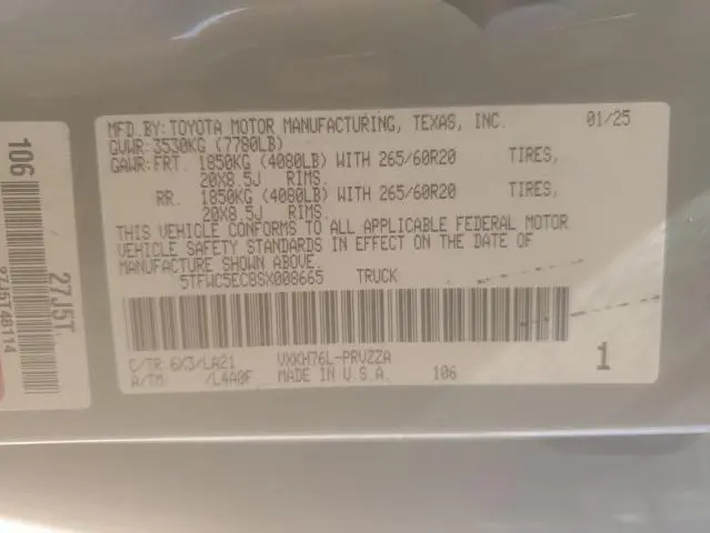 2025 TOYOTA TUNDRA CREWMAX PLATINUM  