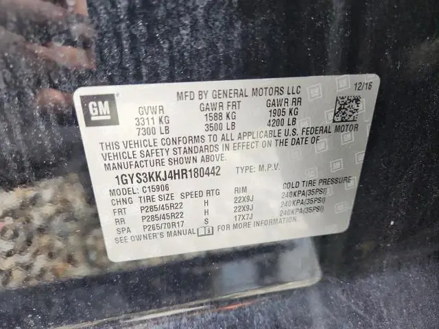 2017 CADILLAC ESCALADE ESV PLATINUM  