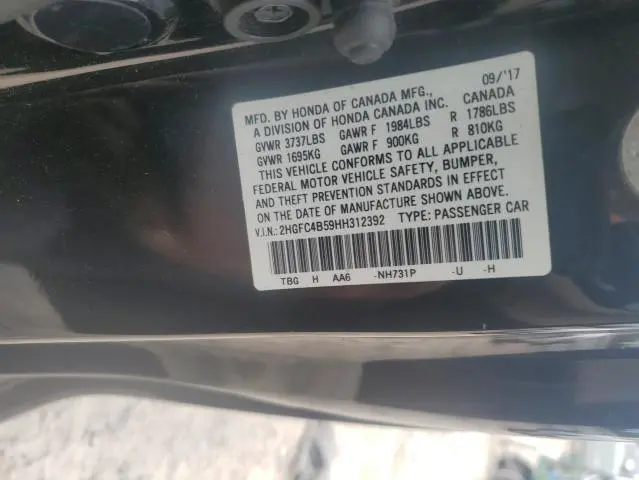 2017 HONDA CIVIC LX  