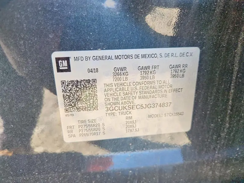 2018 CHEVROLET SILVERADO K1500 LTZ  