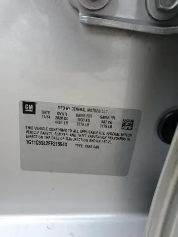 2015 CHEVROLET MALIBU 1LT  