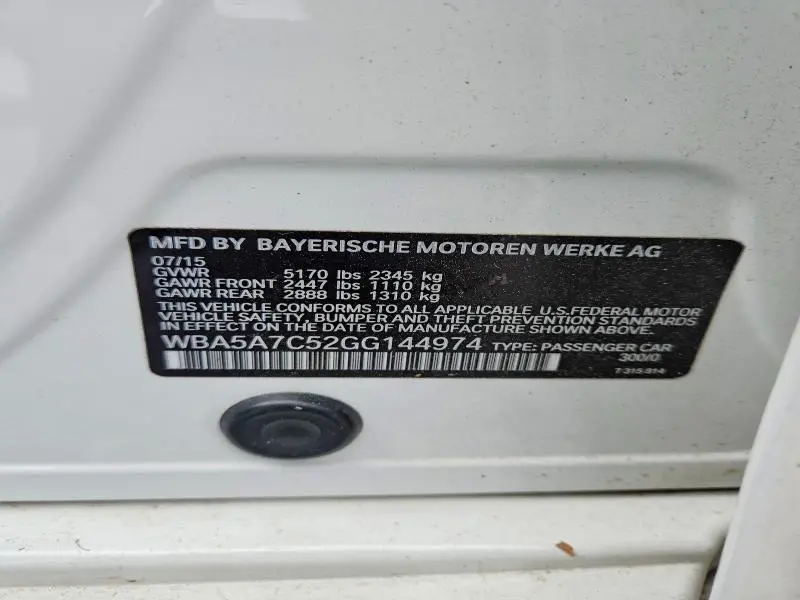 2016 BMW 528 XI  