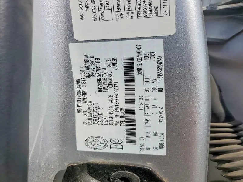 2015 FORD F150   