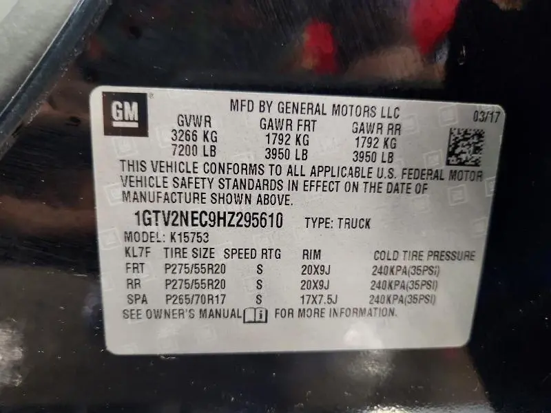 2017 GMC SIERRA K1500 SLT  