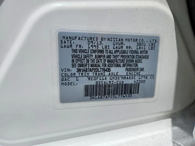 2013 NISSAN SENTRA SR TURBO  