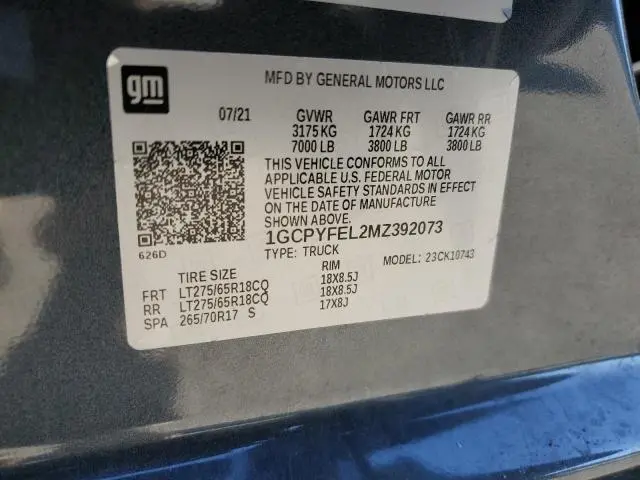 2021 CHEVROLET SILVERADO K1500 LT TRAIL BOSS  