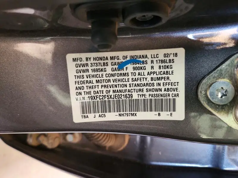 2018 HONDA CIVIC LX  