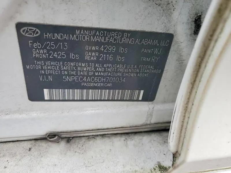 2013 HYUNDAI SONATA SE  