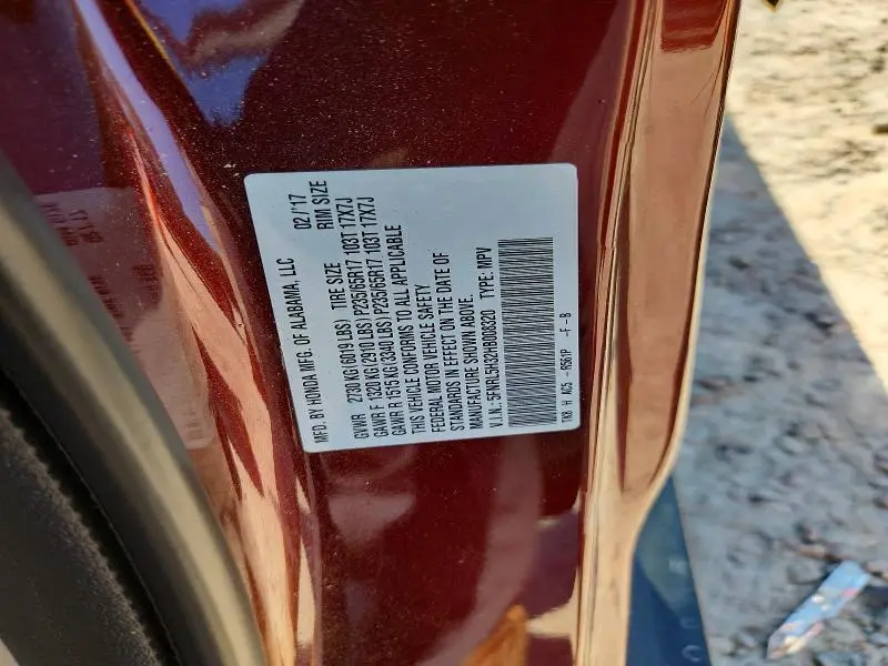 2017 HONDA ODYSSEY SE  