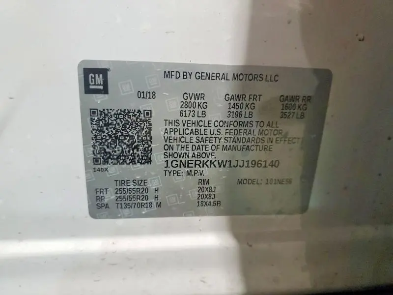 2018 CHEVROLET TRAVERSE PREMIER  