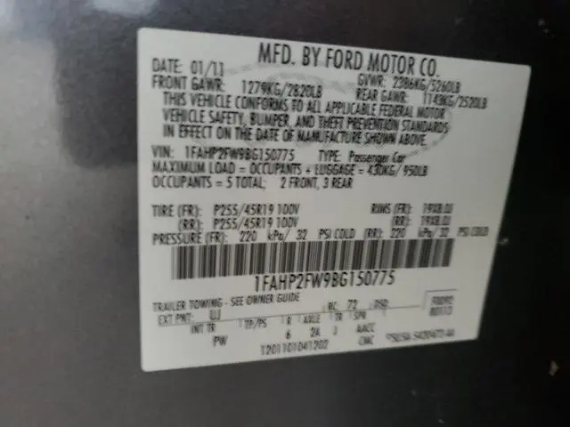 2011 FORD TAURUS LIMITED