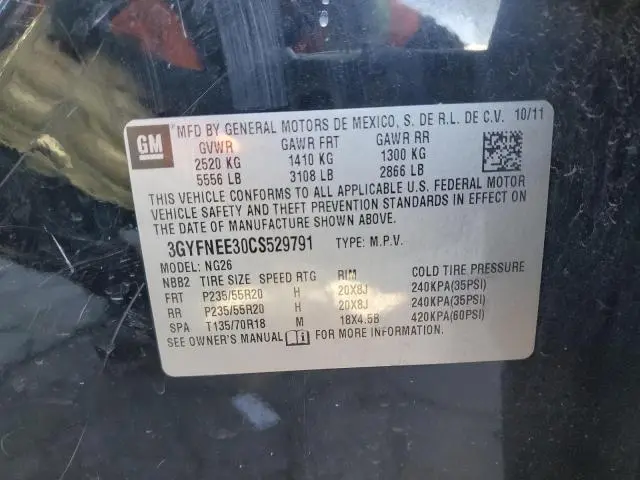 2012 CADILLAC SRX PERFORMANCE COLLECTION  