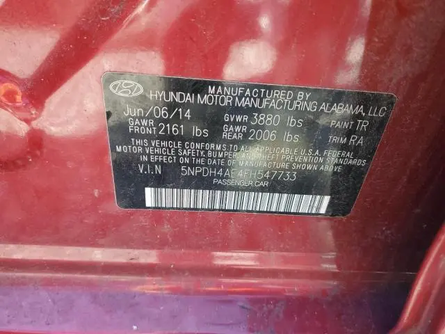 2015 HYUNDAI ELANTRA SE  