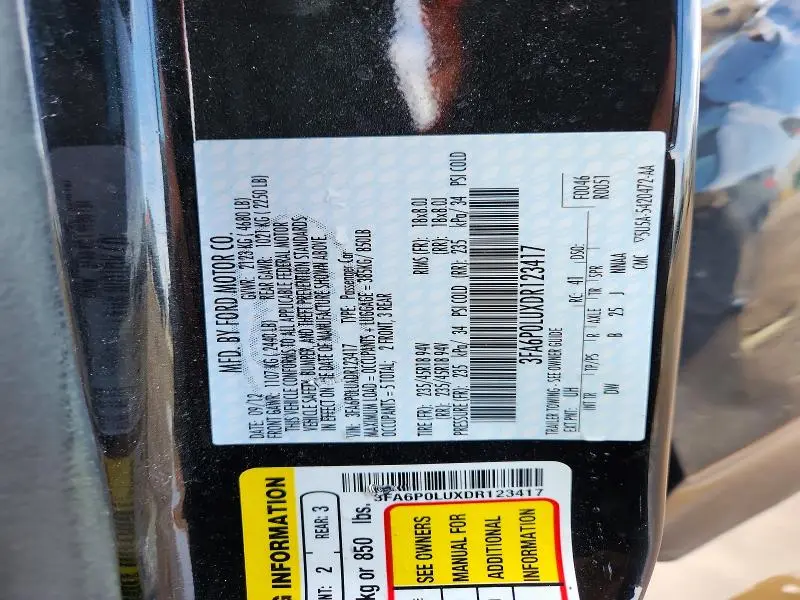 2013 FORD FUSION SE HYBRID  
