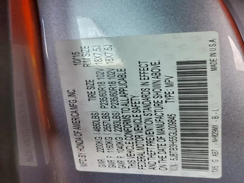 2016 ACURA RDX TECHNOLOGY  