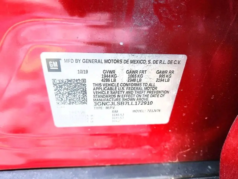 2020 CHEVROLET TRAX 1LT  