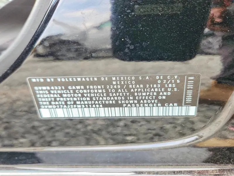 2015 VOLKSWAGEN JETTA SE  