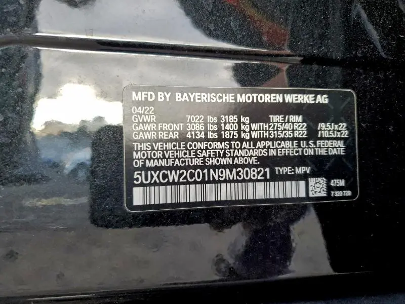 2022 BMW X7 XDRIVE40I  