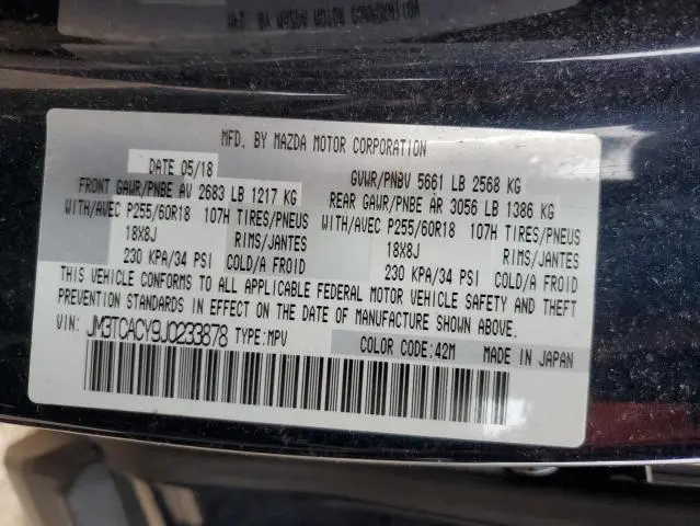 2018 MAZDA CX-9 TOURING  