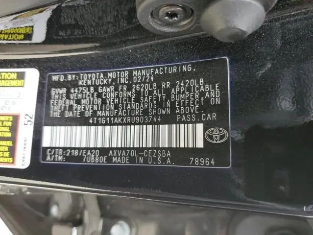 2024 TOYOTA CAMRY SE NIGHT SHADE  