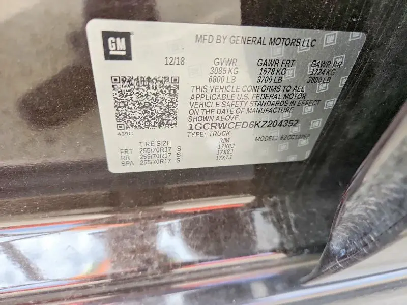 2019 CHEVROLET SILVERADO C1500 LT  