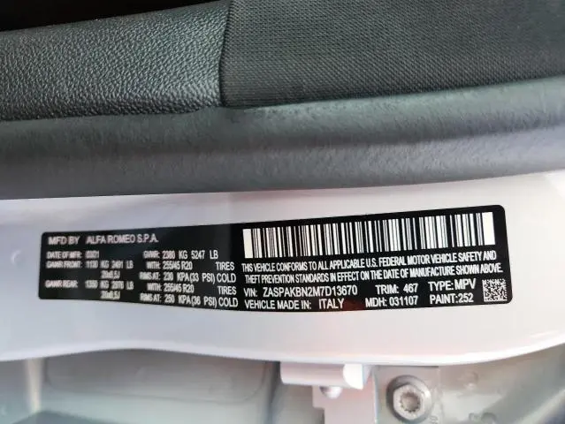 2021 ALFA ROMEO STELVIO TI  