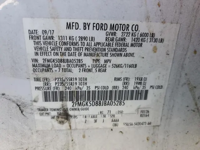 2018 FORD FLEX LIMITED