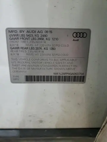 2016 AUDI Q5 PREMIUM PLUS