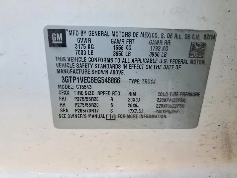 2014 GMC SIERRA C1500 SLT  