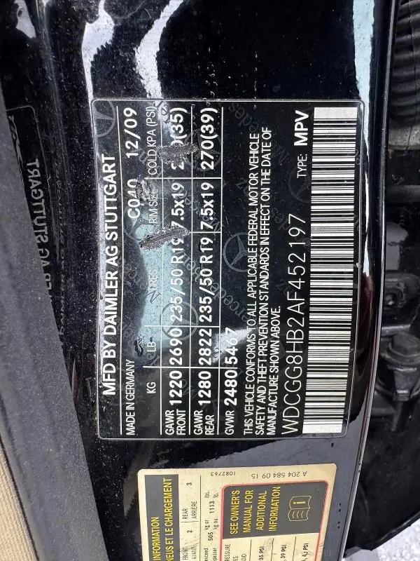 2010 MERCEDES-BENZ GLK 350 4MATIC  