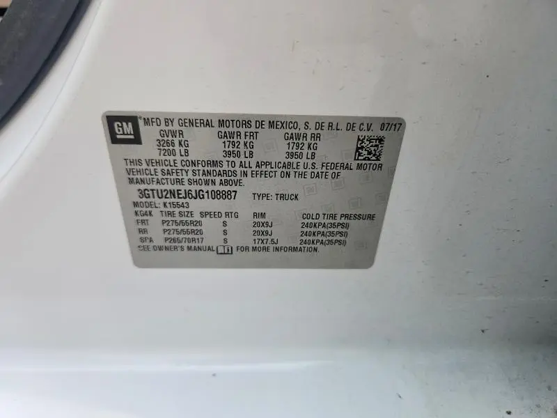2018 GMC SIERRA K1500 SLT  