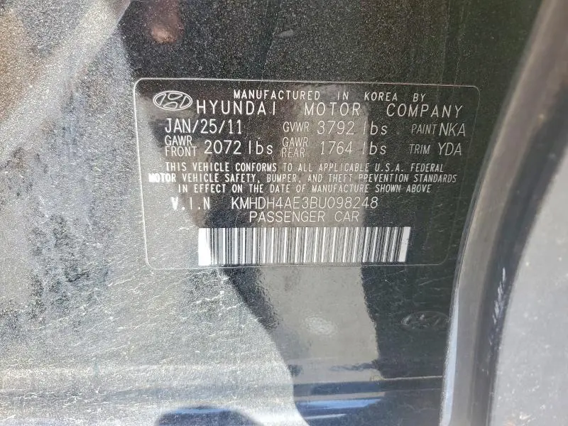2011 HYUNDAI ELANTRA GLS  