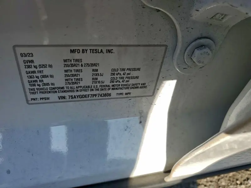 2023 TESLA MODEL Y   