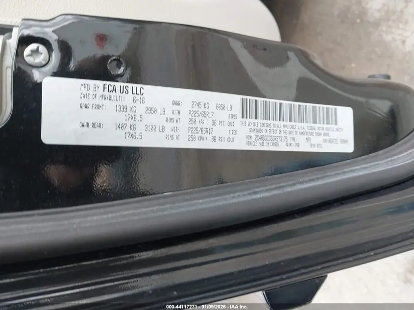 2016 DODGE GRAND CARAVAN SXT