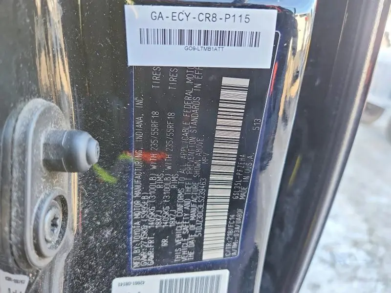 2020 TOYOTA SIENNA LE  