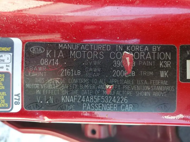 2015 KIA FORTE EX  