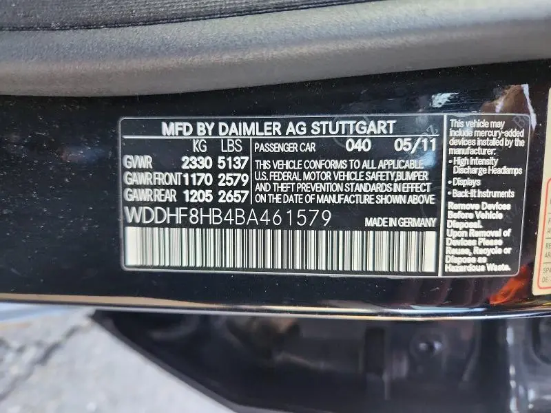 2011 MERCEDES-BENZ E 350 4MATIC  
