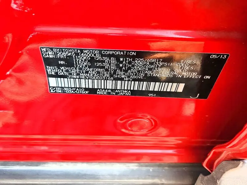 2013 TOYOTA RAV4   