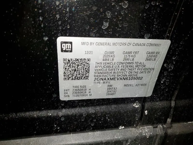 2022 CHEVROLET EQUINOX RS  