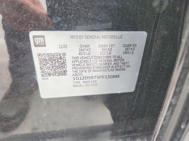 2023 CHEVROLET MALIBU LT  