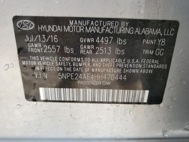 2017 HYUNDAI SONATA SE  