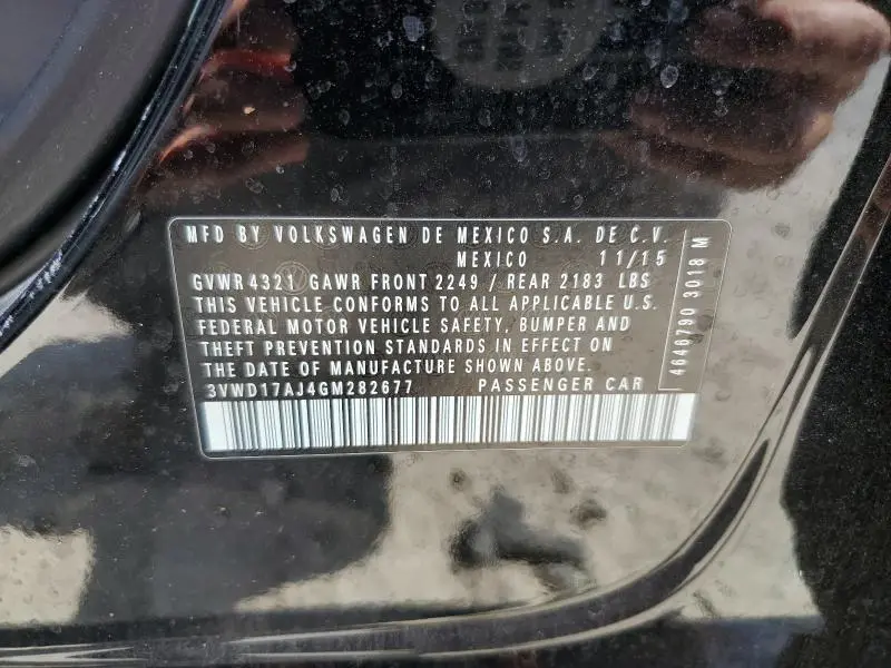 2016 VOLKSWAGEN JETTA SPORT  