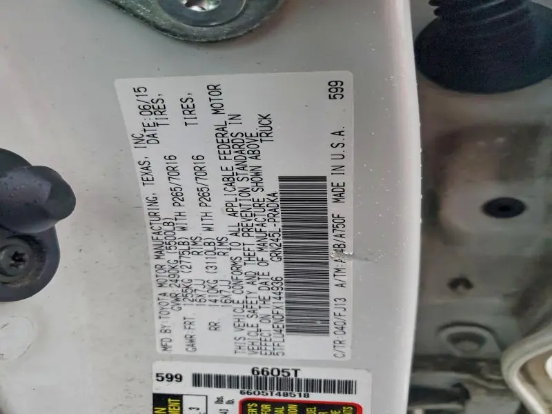 2015 TOYOTA TACOMA DOUBLE CAB  