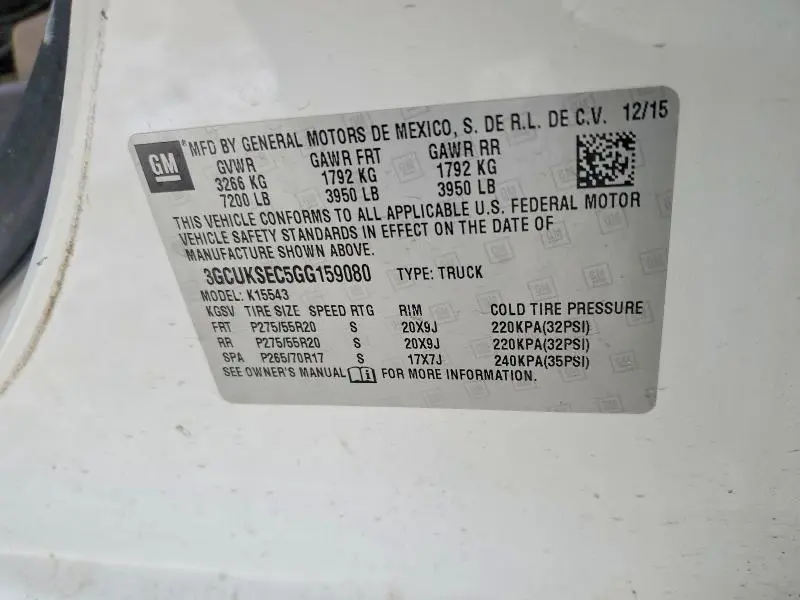 2016 CHEVROLET SILVERADO K1500 LTZ  