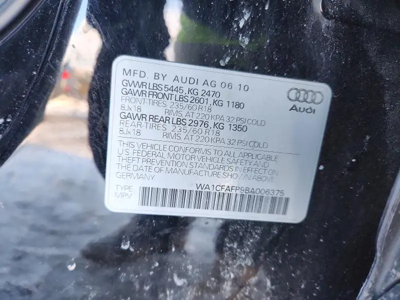 2011 AUDI Q5 PREMIUM  